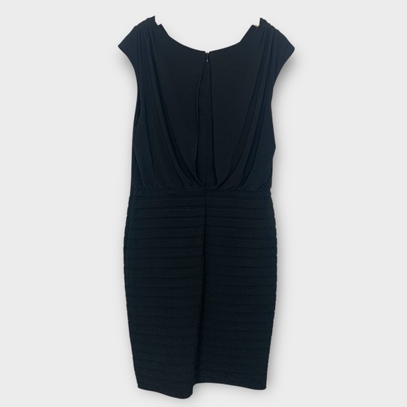 Adrianna Papell Black Cowl Neck Sheath Dress - Picture 4 of 9